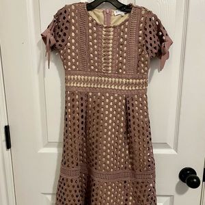 Ivy City Co Mini Vera Dress in Mauve 8T